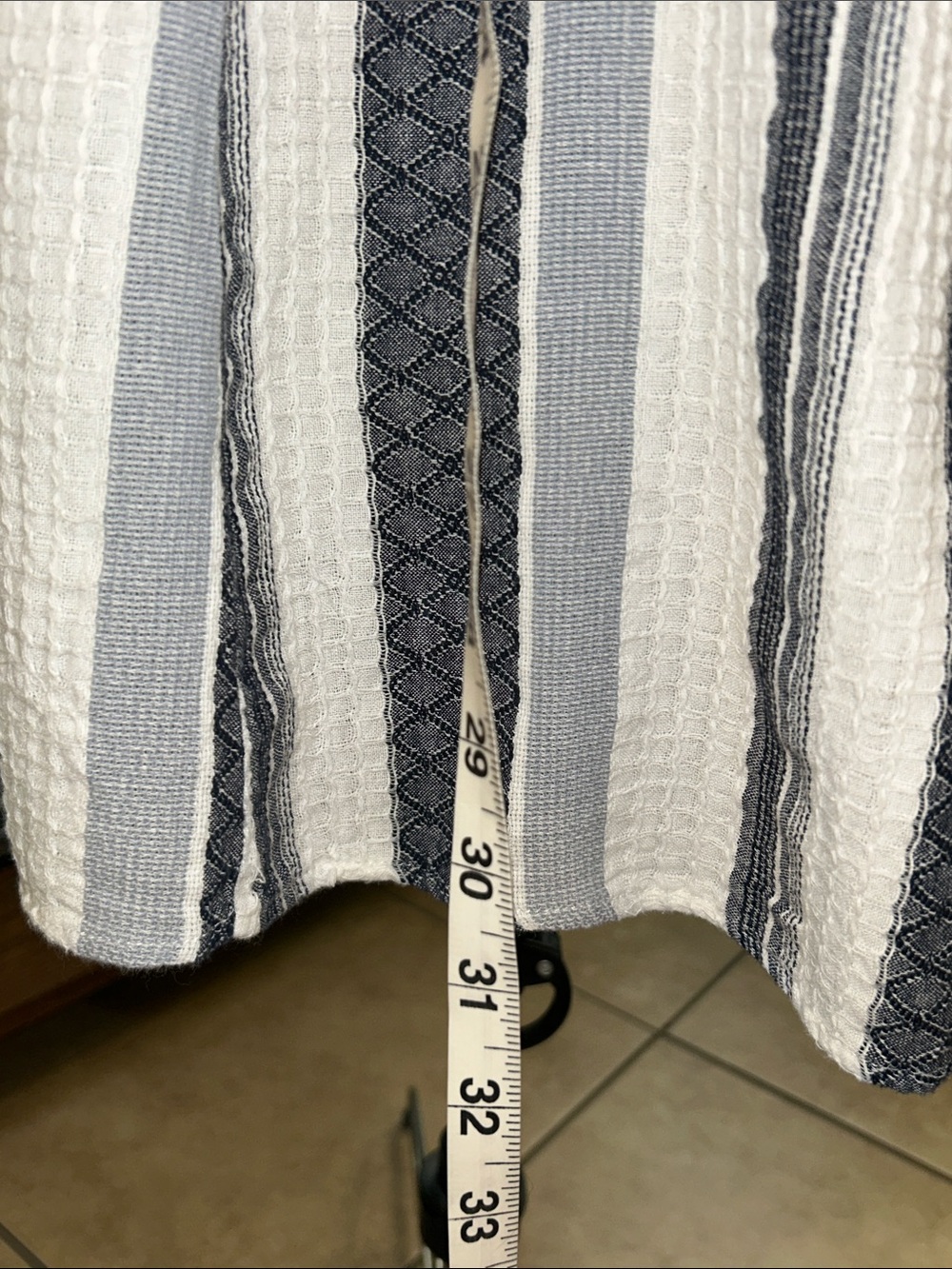 Bardot Blue & White Striped Cutout Midi Dress - Picture 8 of 8
